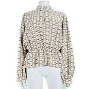 Primark balloon sleeve peplum top sz14